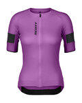 SCOTT Cycling short sleeve jersey - ENDURANCE PRO W - purple/black