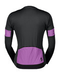 SCOTT Cycling summer long sleeve jersey - ENDURANCE PRO W - black/purple