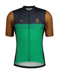 SCOTT Cycling short sleeve jersey - RC TEAM - brown/green/blue