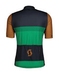 SCOTT Cycling short sleeve jersey - RC TEAM - brown/green/blue