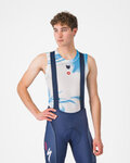 CASTELLI Cycling tank top - PRO MESH QUICK STEP 2025 - white/blue
