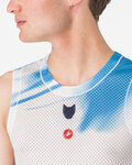 CASTELLI Cycling tank top - PRO MESH QUICK STEP 2025 - white/blue