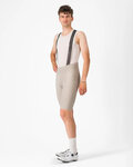 CASTELLI Cycling bib shorts - ESPRESSO - beige