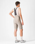 CASTELLI Cycling bib shorts - ESPRESSO - beige