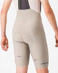 CASTELLI Cycling bib shorts - ESPRESSO - beige