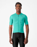 CASTELLI Cycling short sleeve jersey - ESPRESSO - turquoise
