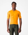 CASTELLI Cycling short sleeve jersey - ESPRESSO - orange