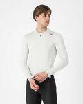 CASTELLI Cycling summer long sleeve jersey - ESPRESSO - white