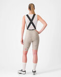 CASTELLI Cycling bib shorts - ESPRESSO - beige