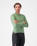 CASTELLI Cycling winter long sleeve jersey - ESPRESSO THERMAL - light green