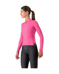 CASTELLI Cycling winter long sleeve jersey - ESPRESSO THERMAL W - pink
