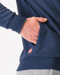 CASTELLI hoodie - CLASSICO TRACK - blue