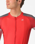 CASTELLI Cycling short sleeve jersey - ENTRATA 6 - red/grey