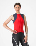 CASTELLI Cycling sleeveless jersey - SOLE - red/blue