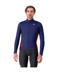 CASTELLI Cycling thermal jacket - ENTRATA 2 - blue