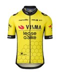 AGU Cycling short sleeve jersey - REPLICA VISMA | LEASE A BIKE 2024 - yellow/black