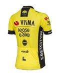 AGU Cycling short sleeve jersey - REPLICA VISMA | LEASE A BIKE W 2024 - yellow/black