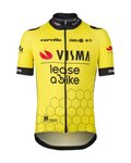 AGU Cycling short sleeve jersey - REPLICA VISMA | LEASE A BIKE K 2024 - yellow/black