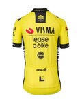 AGU Cycling short sleeve jersey - REPLICA VISMA | LEASE A BIKE K 2024 - yellow/black