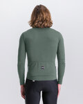 SANTINI Cycling winter long sleeve jersey - IMPETUS ZIP - green
