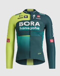 SPORTFUL Cycling winter long sleeve jersey - BORA 2024 - green/light green