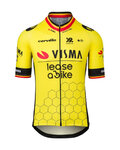 RAPIDGEAR Cycling short sleeve jersey - TEAM VISMA BELGIUM CHAMPION 2025 - yellow