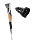 LEKI sticks - CROSS HIKE CARBON 100-135 cm - green/black