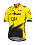 RAPIDGEAR Cycling short sleeve jersey - REPLICA VISMA 2026 FORMER BELGIAN CHAMPION - yellow/black