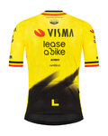 RAPIDGEAR Cycling short sleeve jersey - REPLICA VISMA 2026 FORMER BELGIAN CHAMPION - yellow/black