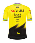 RAPIDGEAR Cycling short sleeve jersey - REPLICA VISMA 2026 FORMER WORLD CHAMPION - yellow/black