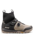 NORTHWAVE Cycling shoes - KINGROCK PLUS GTX - black/brown