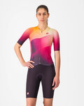CASTELLI Cycling skinsuit - FREE SANREMO 3 - pink/bordeaux