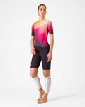 CASTELLI Cycling skinsuit - FREE SANREMO 3 - pink/bordeaux