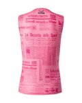 CASTELLI Cycling sleeve less t-shirt - GAZZETTA DELLO SPORT - pink