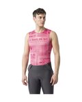 CASTELLI Cycling sleeve less t-shirt - GAZZETTA DELLO SPORT - pink