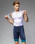 ALÉ Cycling bib shorts - BAHRAIN VICTORIOUS 2024 - blue/white