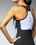 ALÉ Cycling skinsuit - PRAGMA COLOR BLOCK - white/black