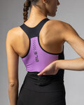 ALÉ Cycling skinsuit - COLOR BLOCK PRAGMA - purple/black