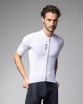 ALÉ Cycling short sleeve jersey - COLOR BLOCK PRAGMA - white