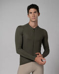 ALÉ Cycling summer long sleeve jersey - COLOR BLOCK PRAGMA - green
