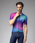 ALÉ Cycling short sleeve jersey - AURORA PR-E - pink/blue/turquoise