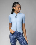 ALÉ Cycling short sleeve jersey - COLOR BLOCK PRAGMA - light blue