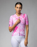ALÉ Cycling short sleeve jersey - MARBLE PR-E - white/pink