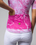 ALÉ Cycling short sleeve jersey - MARBLE PR-E - white/pink