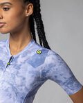 ALÉ Cycling short sleeve jersey - PR-E MARBLE - light blue/white