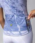 ALÉ Cycling short sleeve jersey - PR-E MARBLE - light blue/white