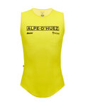 SANTINI Cycling sleeve less t-shirt - TDF MAILLOT JAUNE ALPE D'HUEZ - yellow