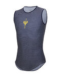 SANTINI Cycling sleeve less t-shirt - TDF MAILLOT JAUNE - blue