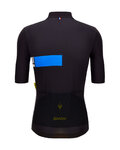 SANTINI Cycling short sleeve jersey - TDF MAILLOT JAUNE ALPE D'HUEZ - black/multicolour