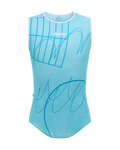 SANTINI Cycling sleeve less t-shirt - TDF NICE - turquoise